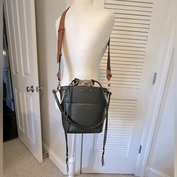 Chloe Handbags - Chloe Hunter Green Leather Roy Bucket Bag
